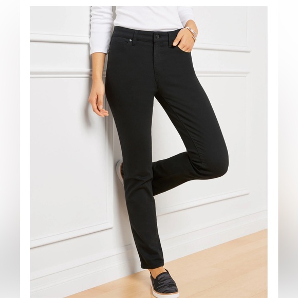 Talbots Denim - NWT $99 Talbots Women’s 16/33 Black Denim Straight Leg Casual Dark Wash Jeans